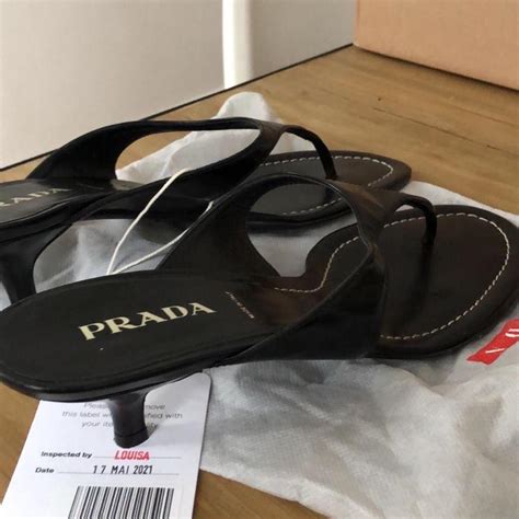 prada buckled platform sandal|prada slide sandals kitten heel.